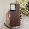 قاب گوشی Redmi Note 12 4G شیائومی اورجینال برند CASETIFY طرح دوخت HARD چرمی قهوه ای کد 63755