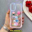 قاب گوشی Galaxy A30S / Galaxy A50S / Galaxy A50 سامسونگ ژله ای شفاف بالشتی سه بعدی عروسکی فانتزی محافظ لنز دار کد 64027