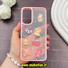 قاب گوشی Galaxy A05S سامسونگ عروسکی فانتزی طلقی شفاف رزینی برجسته صورتی کد 63930