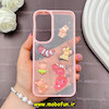 قاب گوشی Galaxy A35 سامسونگ عروسکی فانتزی طلقی شفاف رزینی برجسته صورتی کد 63950