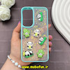 قاب گوشی Galaxy A35 سامسونگ عروسکی فانتزی طلقی شفاف رزینی برجسته سبزآبی کد 63952