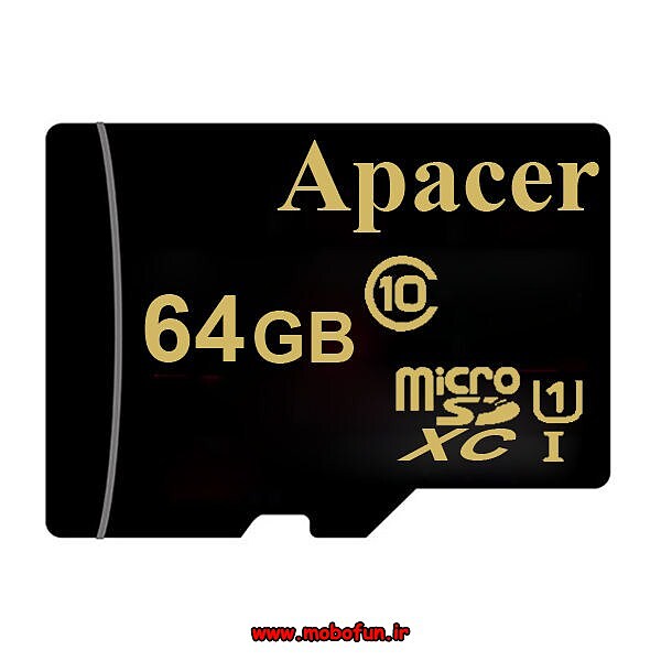 کارت حافظه 64 گیگابایت microSDXC اپیسر مدل AP64GA کلاس 10 استاندارد UHS-I U1 سرعت 45MBps