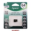 کارت حافظه 64 گیگابایت microSDXC اپیسر مدل AP64GA کلاس 10 استاندارد UHS-I U1 سرعت 45MBps