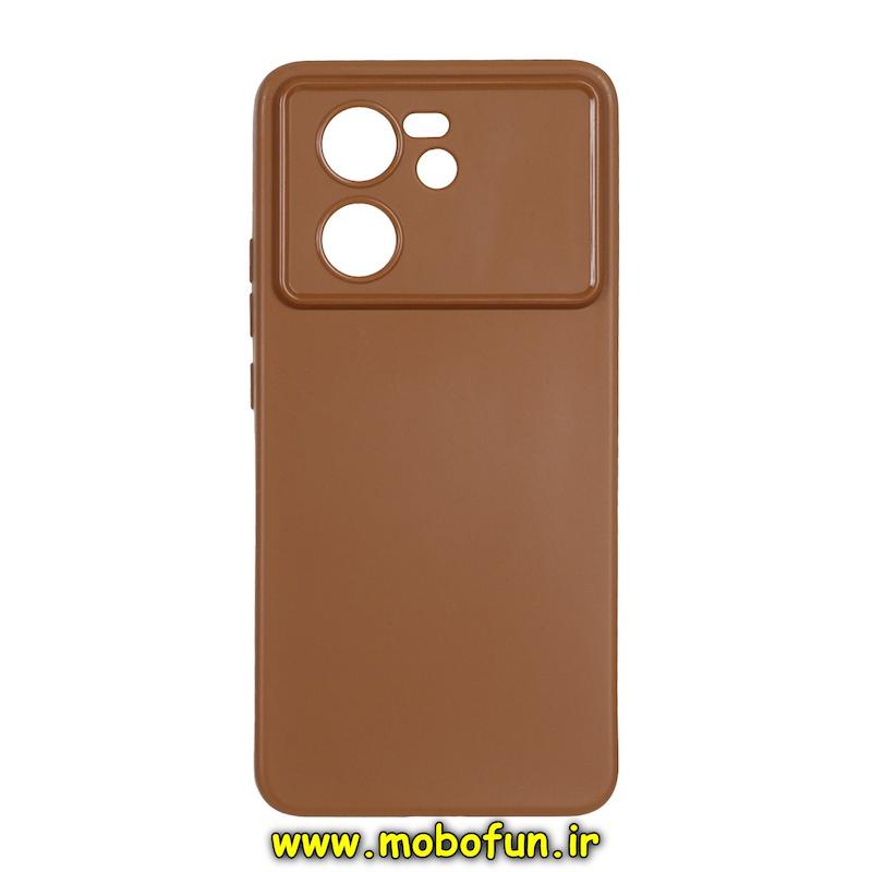 قاب گوشی Xiaomi 13T / Xiaomi 13T Pro شیائومی طرح سیلیکونی ژله ای TPU قهوه ای کد 70745