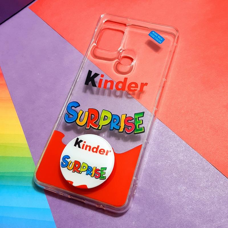 قاب گوشی A21S سامسونگ طرح فانتزی ژله ای Kinder به همراه پاپ سوکت کد 31
