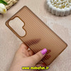 قاب گوشی Galaxy S25 Ultra سامسونگ ژله ای کرکره ای ساده اورجینال یونیک کیس قهوه ای کد 65244