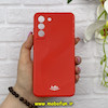 قاب گوشی Galaxy S21 FE سامسونگ TPU اکلیلی براق داخل پارچه ای Belkin بلکین اورجینال محافظ لنز دار قرمز کد 65460