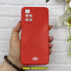 قاب گوشی Redmi 10 / Redmi 10 Prime شیائومی TPU اکلیلی براق داخل پارچه ای Belkin بلکین اورجینال محافظ لنز دار قرمز کد 65448