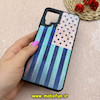 قاب گوشی Galaxy A12 / Galaxy M12 سامسونگ ضد ضربه هولوگرافیک چند بعدی لاکچری طرح پرچم کد 65602
