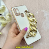 قاب گوشی Galaxy A21S سامسونگ مای کیس گلد لاین لاکچری دستبندی کارتیر محافظ لنز دار سفید کد 65543