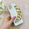 قاب گوشی Galaxy A22 4G / Galaxy M32 4G سامسونگ مای کیس گلد لاین لاکچری دستبندی کارتیر محافظ لنز دار سفید کد 65544
