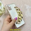 قاب گوشی Galaxy A51 سامسونگ مای کیس گلد لاین لاکچری دستبندی کارتیر محافظ لنز دار سفید کد 65550