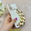 قاب گوشی Poco M4 Pro 4G شیائومی مای کیس گلد لاین لاکچری دستبندی کارتیر محافظ لنز دار سفید کد 65567