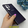 قاب گوشی Galaxy S24 Ultra سامسونگ مدل PVD ضد خش پشت گلس شیشه ای محافظ لنز دار بنفش کد 65919
