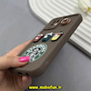 قاب گوشی Galaxy A12 / Galaxy M12 سامسونگ Solid عروسکی سیلیکونی برجسته طرح استارباکس قهوه ای کد 66014