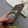 قاب گوشی Galaxy A15 سامسونگ Solid عروسکی سیلیکونی برجسته طرح استارباکس قهوه ای کد 66033