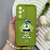 قاب گوشی Galaxy A54 سامسونگ Solid عروسکی سیلیکونی برجسته طرح مایک سبز فسفری کد 66134