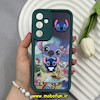 قاب گوشی Galaxy A55 سامسونگ Solid عروسکی سیلیکونی برجسته طرح استیچ سبز کد 66139