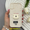 قاب گوشی iPhone X / iPhone XS آیفون Solid عروسکی سیلیکونی برجسته طرح خرس کرم کد 66199