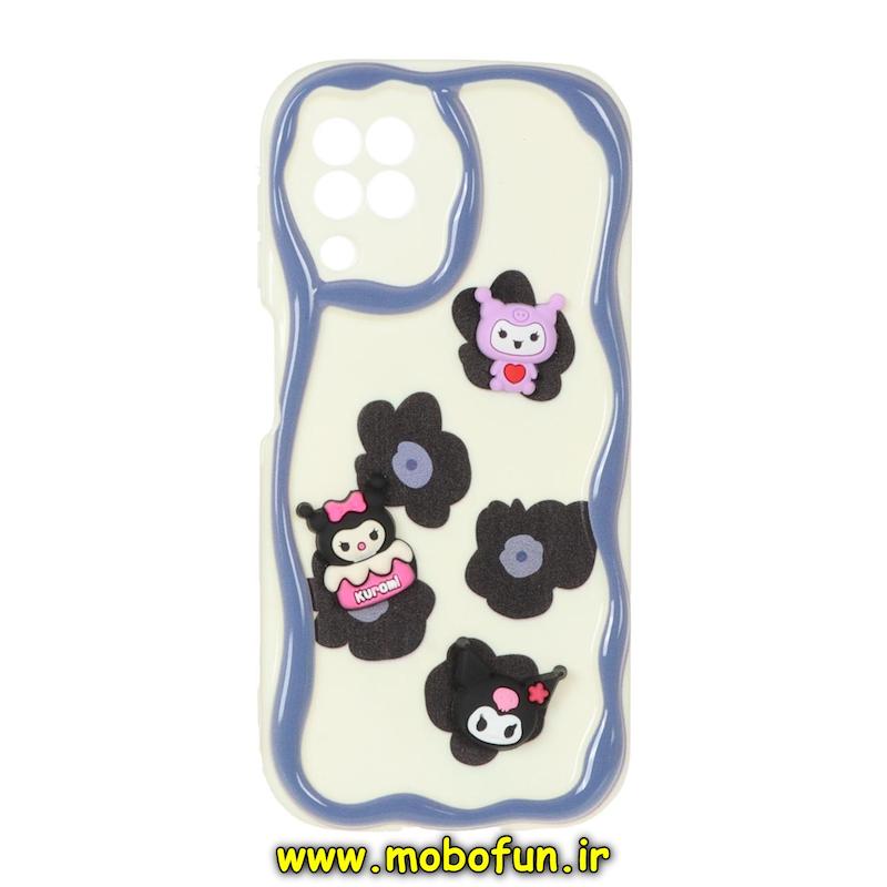 قاب گوشی Galaxy A22 4G / Galaxy M32 4G سامسونگ عروسکی سه بعدی TPU کپسولی بالشتی محافظ لنز دار طرح کرومی سفید کد 71291