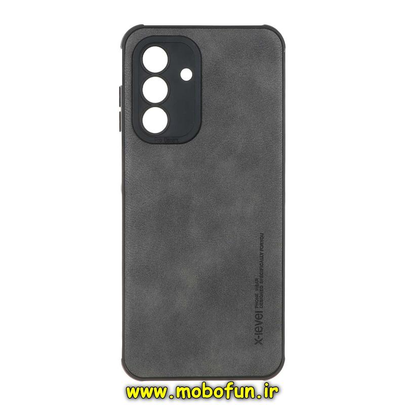 قاب گوشی Galaxy A26 سامسونگ طرح ژله ای چرمی ساده ایکس لول X-LEVEL خاکستری کد 71307