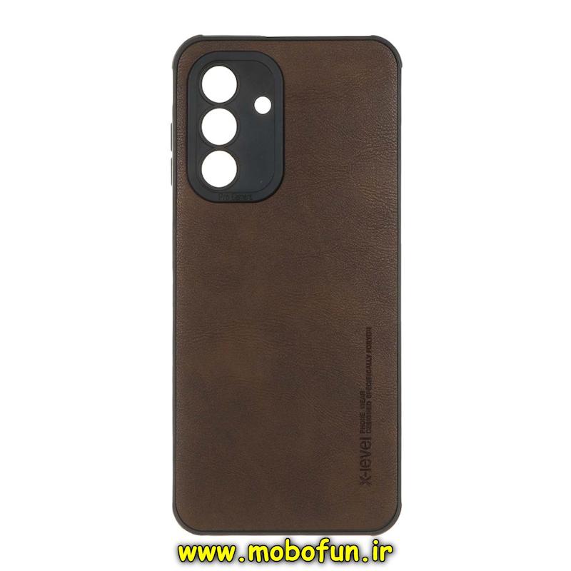 قاب گوشی Galaxy A26 سامسونگ طرح ژله ای چرمی ساده ایکس لول X-LEVEL قهوه ای تیره کد 71308