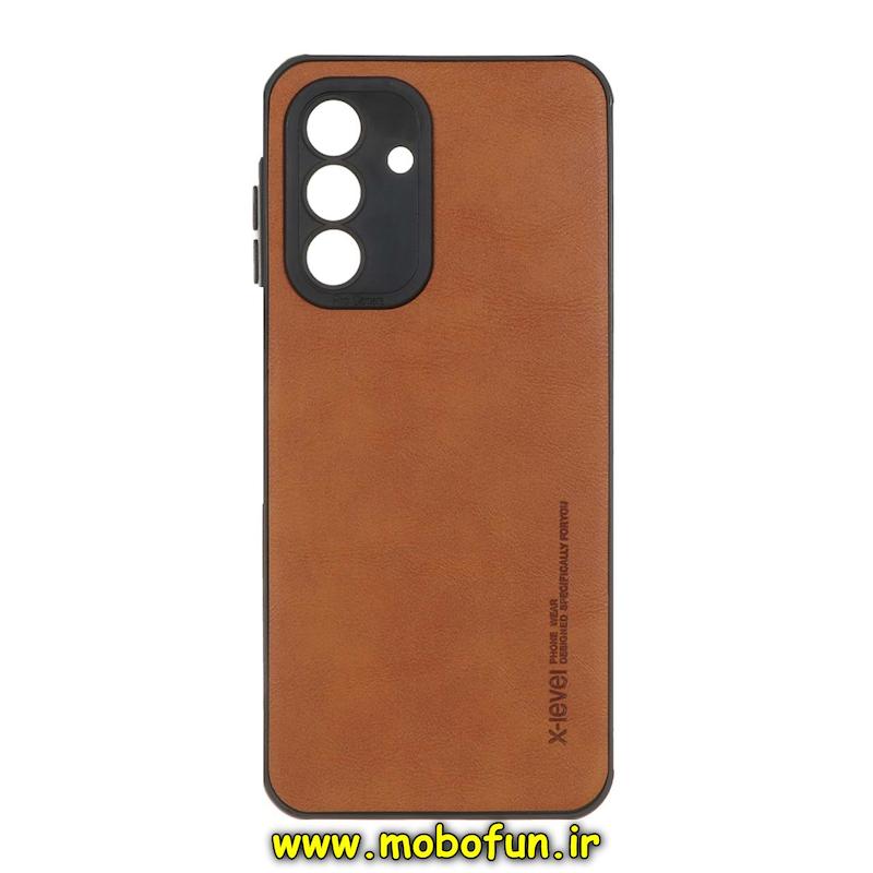 قاب گوشی Galaxy A26 سامسونگ طرح ژله ای چرمی ساده ایکس لول X-LEVEL عسلی کد 71309