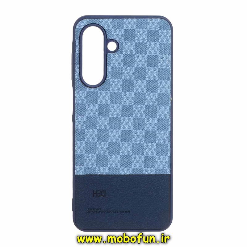 قاب گوشی Galaxy A26 سامسونگ چرمی اورجینال شطرنجی گوچی هارد Hard HDD Case آبی کد 71315