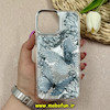 قاب گوشی iPhone 12 Pro Max آیفون لیزری لنز کرومی نگین دار لاکچری طرح پروانه ای کد 66908