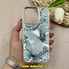 قاب گوشی iPhone 16 Pro آیفون لیزری لنز کرومی نگین دار لاکچری طرح پروانه ای کد 66928