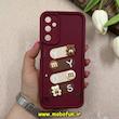 قاب گوشی Galaxy A05S سامسونگ سیلیکونی Solid عروسکی برجسته محافظ لنزدار طرح تدی کیوت زرشکی کد 66301