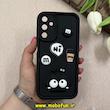 قاب گوشی Galaxy A15 سامسونگ سیلیکونی Solid عروسکی برجسته محافظ لنزدار طرح میکروب کیوت مشکی کد 66306