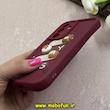 قاب گوشی Galaxy A35 سامسونگ سیلیکونی Solid عروسکی برجسته محافظ لنزدار طرح تدی کیوت زرشکی کد 66329