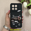 قاب گوشی Poco X6 Pro / Redmi K70E شیائومی سیلیکونی Solid عروسکی برجسته محافظ لنزدار طرح تدی کیوت مشکی کد 66338