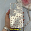 قاب گوشی iPhone 12 Pro Max آیفون فانتزی سخت Hard لیزری موج دار طرح شکوفه گل صورتی کد 66866