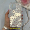 قاب گوشی iPhone 15 Pro Max آیفون فانتزی سخت Hard لیزری موج دار طرح شکوفه گل صورتی کد 66870