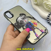 قاب گوشی iPhone X / iPhone XS آیفون So CooL سوکول اورجینال فانتزی دکمه کرومی طرح دختر کیوت کد 67410