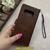 کیف گوشی Galaxy Note 8 سامسونگ مگنتی طرح چرم کتابی بنددار قهوه ای کد 66826