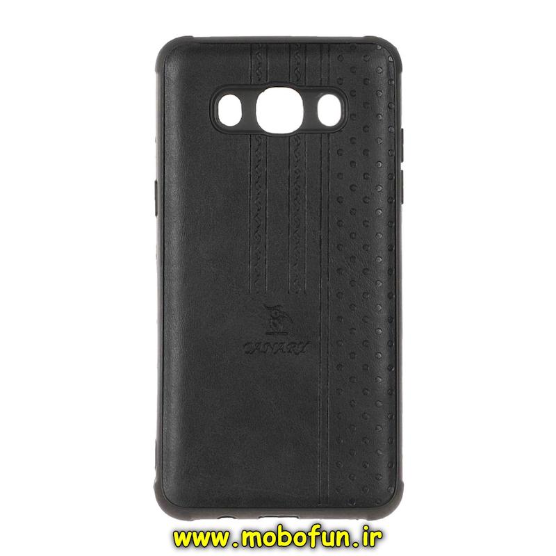 قاب گوشی Galaxy J5 2016 / J510 سامسونگ اورجینال کاناری CANARY طرح چرمی دوخت کلاسیک مورب مشکی کد 71527