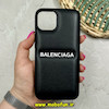قاب گوشی iPhone 13 / iPhone 14 آیفون پافر چرمی بالشتی کلاسیک Classic اورجینال BALENCIAGA بالنسیاگا مشکی کد 66414