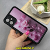 قاب گوشی Galaxy A06 سامسونگ سیلیکونی Solid فانتزی چاپی محافظ لنزدار درجه یک طرح گل مشکی کد 68226