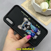 قاب گوشی Galaxy A10 / Galaxy M10 سامسونگ سیلیکونی Solid فانتزی چاپی محافظ لنزدار درجه یک طرح سگ بولداگ مشکی کد 68259