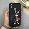 قاب گوشی Galaxy A10S سامسونگ سیلیکونی Solid فانتزی چاپی محافظ لنزدار درجه یک طرح خرگوش مشکی کد 68273