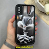 قاب گوشی Galaxy A10S سامسونگ سیلیکونی Solid فانتزی چاپی محافظ لنزدار درجه یک طرح خرگوش مشکی کد 68274