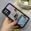 قاب گوشی Galaxy A12 / Galaxy M12 سامسونگ سیلیکونی Solid فانتزی چاپی محافظ لنزدار درجه یک طرح نایکی Nike مشکی کد 68310