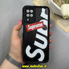 قاب گوشی Galaxy A12 / Galaxy M12 سامسونگ سیلیکونی Solid فانتزی چاپی محافظ لنزدار درجه یک طرح Supreme مشکی کد 68323