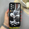 قاب گوشی Galaxy A13 4G سامسونگ سیلیکونی Solid فانتزی چاپی محافظ لنزدار درجه یک طرح خرگوش مشکی کد 68334