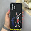 قاب گوشی Galaxy A13 4G سامسونگ سیلیکونی Solid فانتزی چاپی محافظ لنزدار درجه یک طرح خرگوش مشکی کد 68340