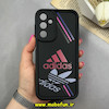 قاب گوشی Galaxy A16 سامسونگ سیلیکونی Solid فانتزی چاپی محافظ لنزدار درجه یک طرح adidas مشکی کد 68375