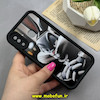 قاب گوشی Galaxy A20 / Galaxy A30 سامسونگ سیلیکونی Solid فانتزی چاپی محافظ لنزدار درجه یک طرح خرگوش مشکی کد 68402
